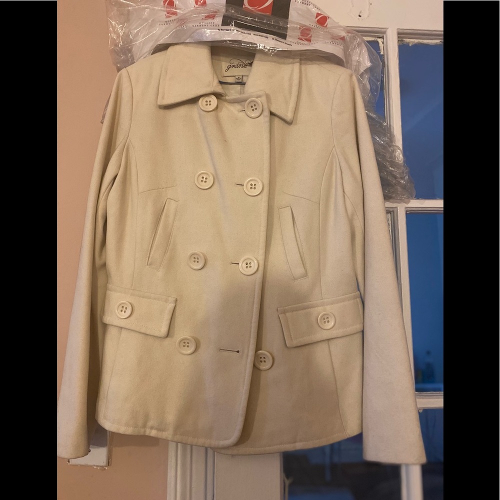 Grane cream colored pea coat
